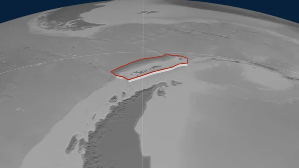 Die Tektonische Platte Der Shetlandinseln Wurde Auf Dem Globus Extrudiert — Stockfoto