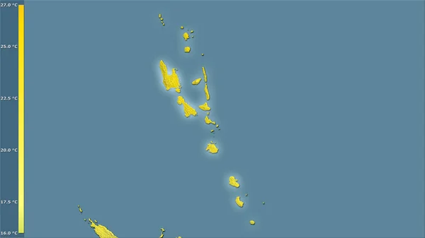 Temperatura Media Del Cuarto Más Cálido Dentro Del Área Vanuatu — Foto de Stock