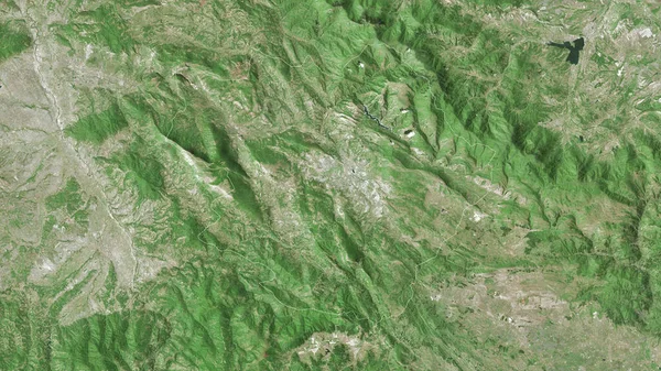 Pirotski District Van Servië Satellietbeelden Vorm Geschetst Tegen Zijn Landelijk — Stockfoto