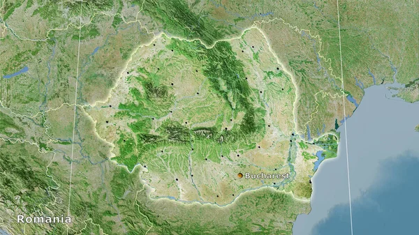 Stereografik projeksiyondaki D uydusunun Romanya bölgesi - ana bileşimi