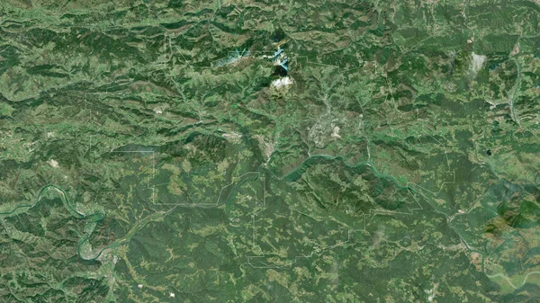 Zasavska 斯洛文尼亚统计区 卫星图像 形状与它的国家相对应 3D渲染 — 图库照片