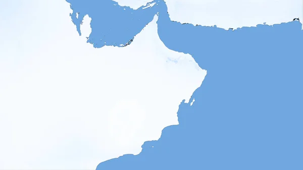 Zone Oman Sur Carte Annuelle Des Précipitations Dans Projection Stéréographique — Photo