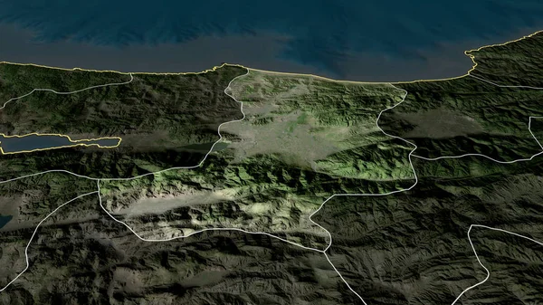 Sakarya Province Turquie Zoomé Mis Évidence Imagerie Satellite Rendu — Photo