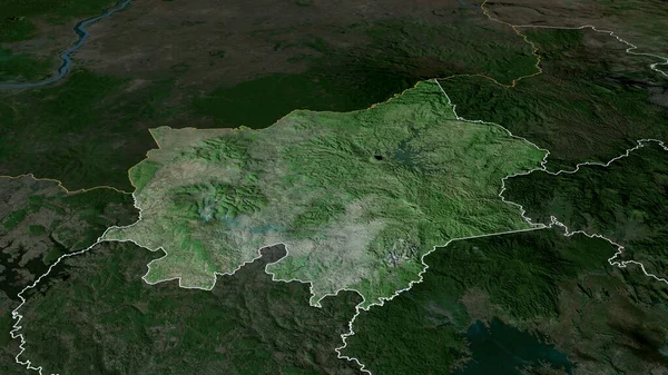 Binh Phuoc Provincia Vietnam Zoomed Destacó Imágenes Satélite Renderizado — Foto de Stock