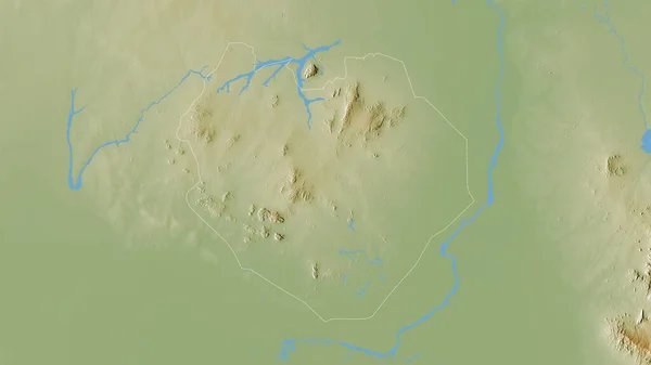Νότιο Κουρντουφάν Πολιτεία Του Σουδάν Χρωματιστά Δεδομένα Σκίασης Λίμνες Και — Φωτογραφία Αρχείου
