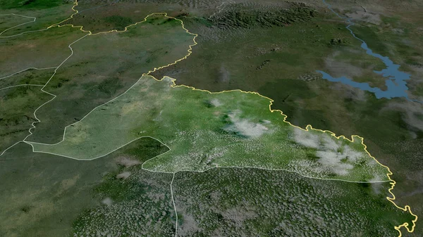 Grand Gedeh Condado Liberia Zoomed Destacó Imágenes Satélite Renderizado —  Fotos de Stock