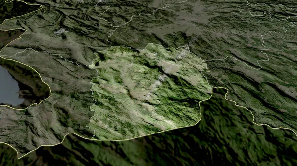 Notranjsko Kraska Région Statistique Slovénie Zoomé Mis Évidence Imagerie Satellite — Photo