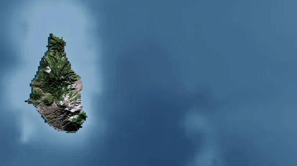 Montserrat Close Perspectief Van Het Land Geen Overzicht Satellietbeelden — Stockfoto