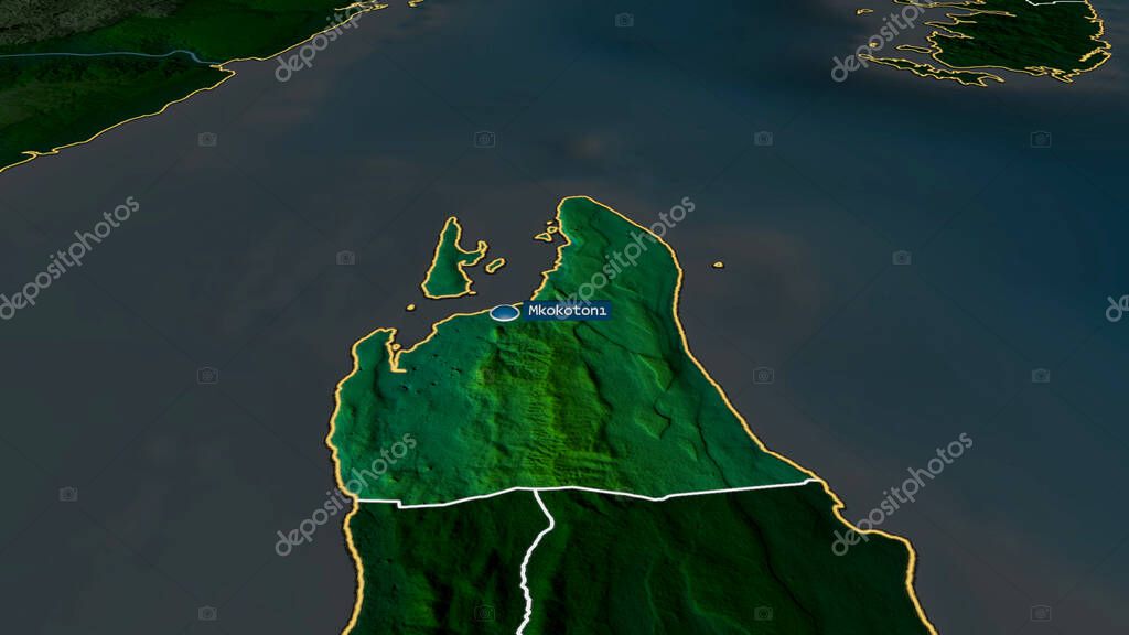 Zanzíbar Norte la región de Tanzania se acercó y destacó con capital