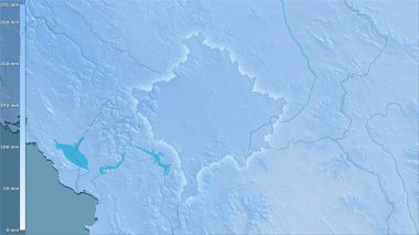 Efsanevi stereografik projeksiyonda Kosova bölgesinin en kuru çeyreğinin yağışı - ışık saçan raster tabakalarının ham bileşimi