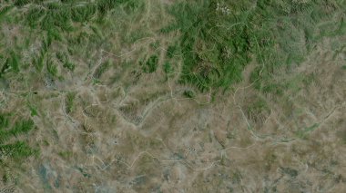 Tov, Moğolistan vilayeti. Uydu görüntüleri. Ülke alanına göre şekillendirilmiş. 3B görüntüleme