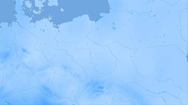 Polonya 'nın stereografik projeksiyondaki yıllık yağış alanı - raster katmanlarının ham bileşimi