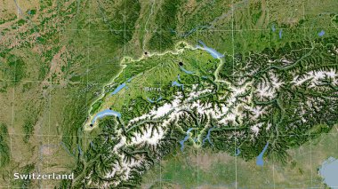 Stereografik projeksiyondaki C uydusunun İsviçre bölgesi - ana bileşimi