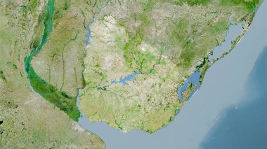 Uyduda Uruguay bölgesi stereografik projeksiyon haritası - raster katmanlarının ham bileşimi