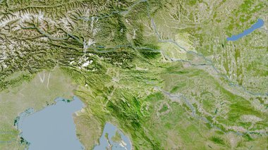 Uyduda Slovenya alanı stereografik projeksiyonda bir harita - raster katmanlarının ham bileşimi