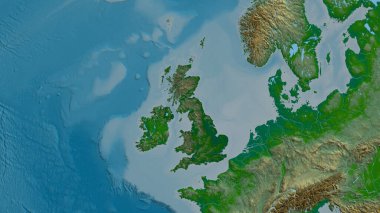 Birleşik Krallık yakınlaştı ve yakınlaştı. Ana fiziksel manzara özellikleri. 3B görüntüleme