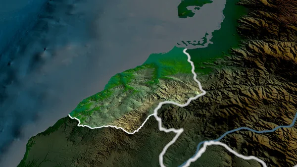 Tumbes Regione Del Perù Ingrandita Evidenziata Principali Caratteristiche Del Paesaggio — Foto Stock