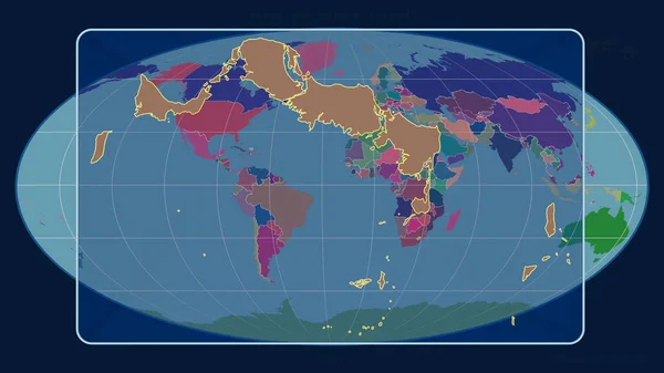 Zoomed Widok Turks Caicos Islands Zarysować Linii Perspektywy Wobec Globalnej — Zdjęcie stockowe