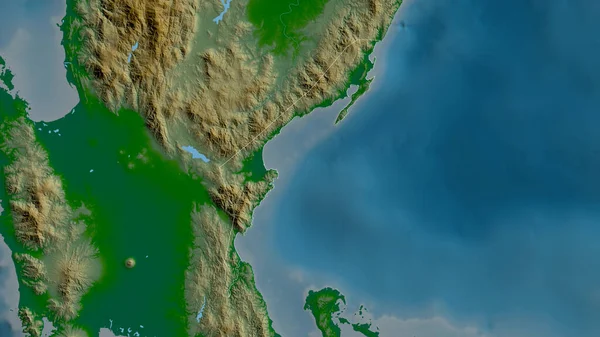 Аврора Провинция Филиппины Цветные Шейдерные Данные Озерами Реками Форма Очерченная — стоковое фото