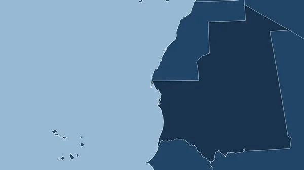 Mauritania Primer Plano Perspectiva Del País Sin Esbozo Formas Solamente — Foto de Stock