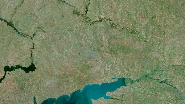 Donets Regio Van Oekraïne Satellietbeelden Vorm Geschetst Tegen Zijn Landelijk — Stockfoto
