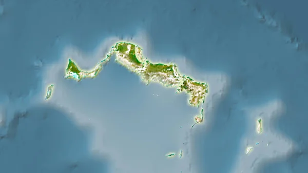 Oblast Turks Caicos Mapě Satelitu Stereografické Projekci Hrubé Složení Rastrových — Stock fotografie