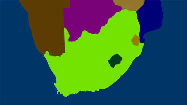 Sudáfrica Mapa Divisiones Administrativas Proyección Estereográfica Composición Cruda Las Capas —  Fotos de Stock