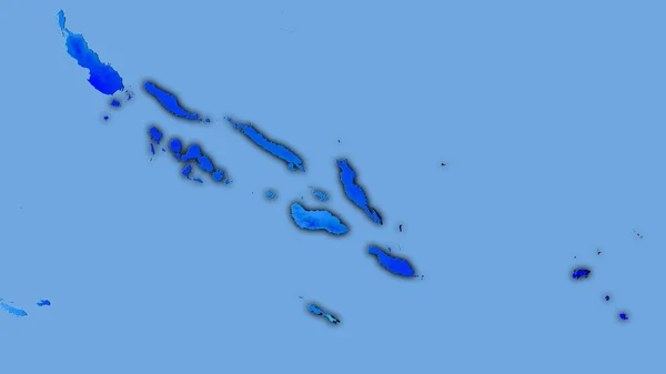 Área Las Islas Salomón Mapa Anual Precipitación Proyección Estereográfica Composición —  Fotos de Stock