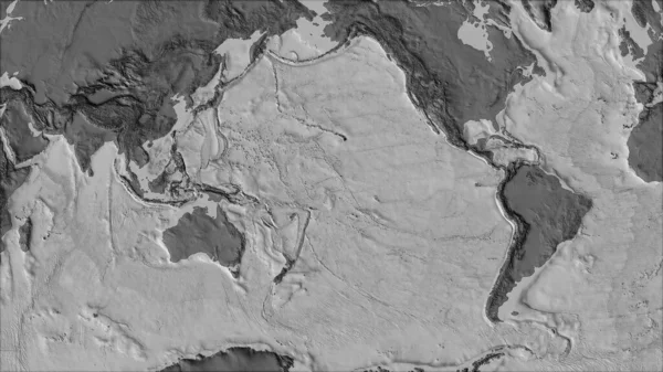 Buurten Van Pacifische Tektonische Plaat Tweehoogteplattegrond Van Der Grinten Projectie — Stockfoto