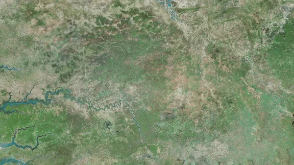 Tambacounda Regio Senegal Satellietbeelden Vorm Geschetst Tegen Zijn Landelijk Gebied — Stockfoto