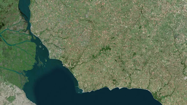 Colonia Uruguay Satellitbilder Form Som Skisseras Mot Dess Landområde Rendering — Stockfoto