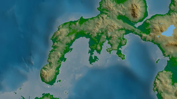 Zamboanga Del Sur Filipijnse Provincie Gekleurde Schaduwgegevens Met Meren Rivieren — Stockfoto
