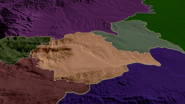 Podravska Statistická Oblast Slovinska Přiblížila Zvýraznila Barevná Poďobaná Mapa Administrativního — Stock fotografie