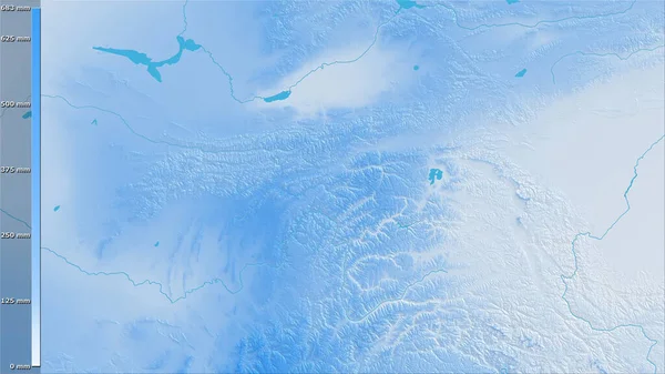 Précipitation Des Quartiers Les Humides Région Tadjikistan Dans Projection Stéréographique — Photo