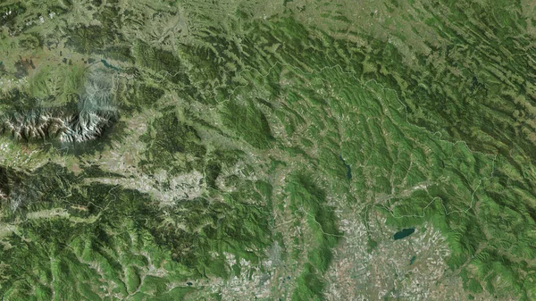 Presovsky Regionen Slovakien Satellitbilder Form Som Skisseras Mot Dess Landområde — Stockfoto