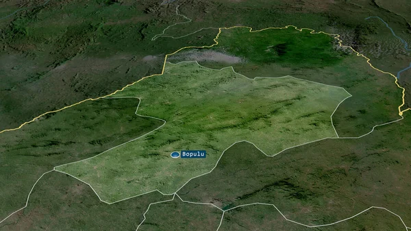 Gbapolu Condado Liberia Zoomed Destacó Con Capital Imágenes Satélite Renderizado — Foto de Stock