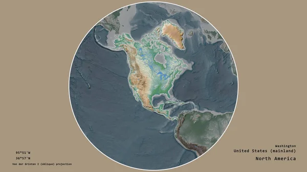 Περιοχή Των Ηνωμένων Πολιτειών Επικεντρώνεται Στον Κύκλο Που Περιβάλλει Την — Φωτογραφία Αρχείου