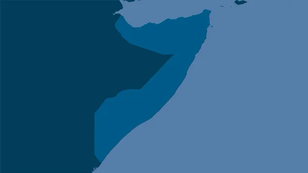 Szomália Térképe Sztereográfiai Vetületben Raszterrétegek Nyers Összetétele — Stock Fotó