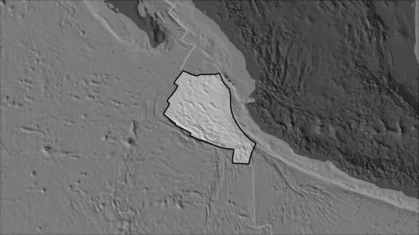 Αναδυόμενη Τεκτονική Πλάκα Rivera Στον Υψομετρικό Χάρτη Του Bilevel Που — Φωτογραφία Αρχείου