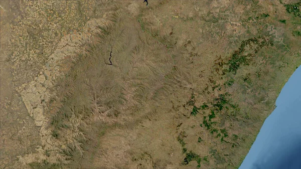 Lesotho Close Perspective Country Outline Satellite Imagery — Stock Photo, Image