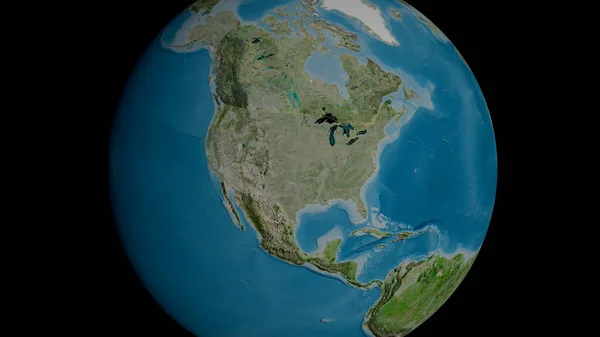 アメリカ合衆国は拡大して近隣になった 衛星画像 3Dレンダリング — ストック写真