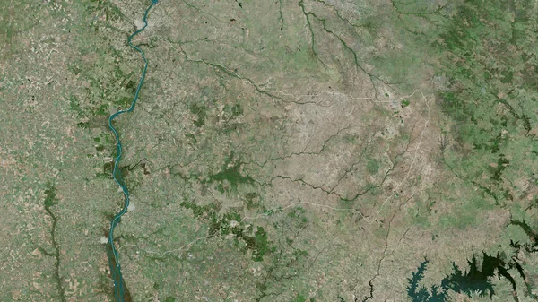 Paysandu Uruguay Departementet Satellitbilder Form Som Skisseras Mot Dess Landområde — Stockfoto
