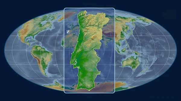 Zoomed Het Licht Van Portugal Schets Met Perspectief Lijnen Tegen — Stockfoto