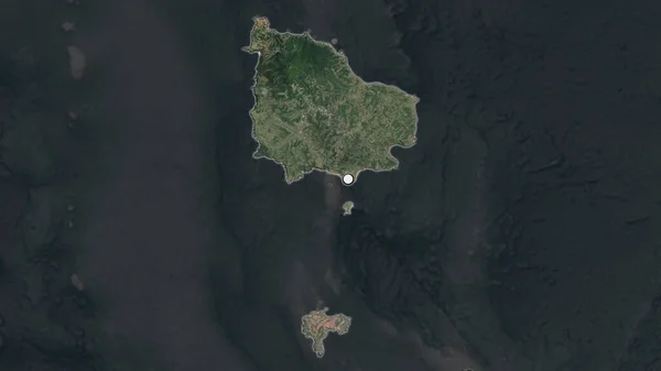 Zone Surlignée Île Norfolk Avec Point Capital Sur Carte Désaturée — Photo