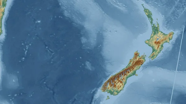 Nueva Zelanda Primer Plano Perspectiva Del País Sin Esbozo Mapa — Foto de Stock
