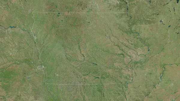 Iowa Staat Van Verenigde Staten Satellietbeelden Vorm Geschetst Tegen Zijn — Stockfoto