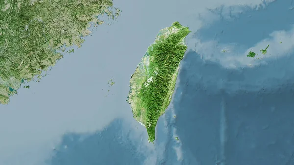 Stereografik projeksiyondaki D uydusundaki Tayvan bölgesi - raster katmanlarının ham bileşimi