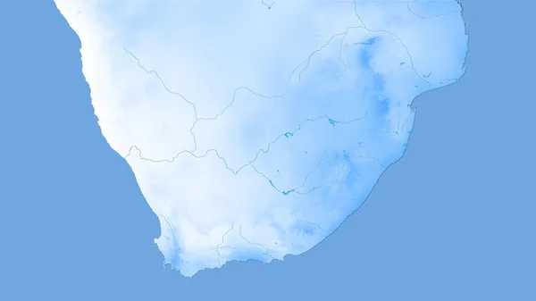 Área África Sul Mapa Anual Precipitação Projeção Estereográfica Composição Bruta — Fotografia de Stock