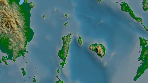 フィリピンのロンブロン州 湖や川と色シェーダーデータ 形状は その国の領域に対して概説 3Dレンダリング — ストック写真