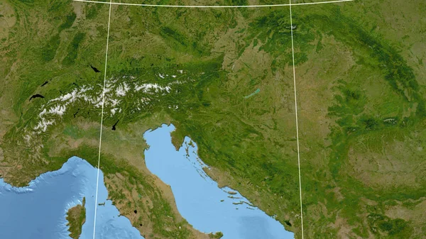 Slovenië Buurt Verre Perspectief Zonder Schets Satellietbeelden — Stockfoto